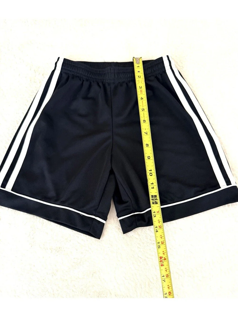 Adidas Youth Black Athletic Shorts Boys Girls Size S 140 Climalite Soccer